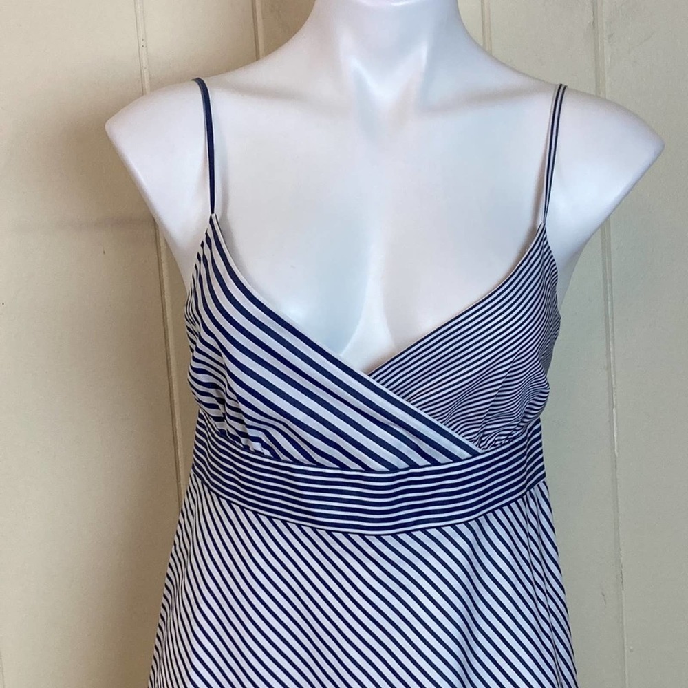 J. Crew Blue and White Striped Midi Dress - Picture 3 of 9